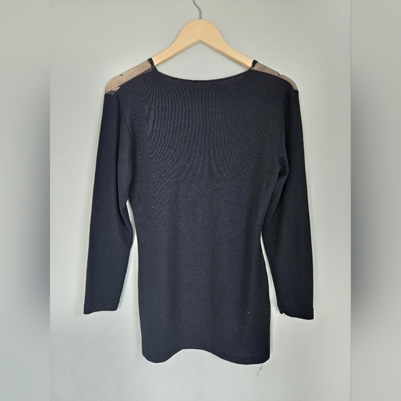Vintage  Wool + acrylic longsleeve black shirt, size 5 - Picture 6 of 7